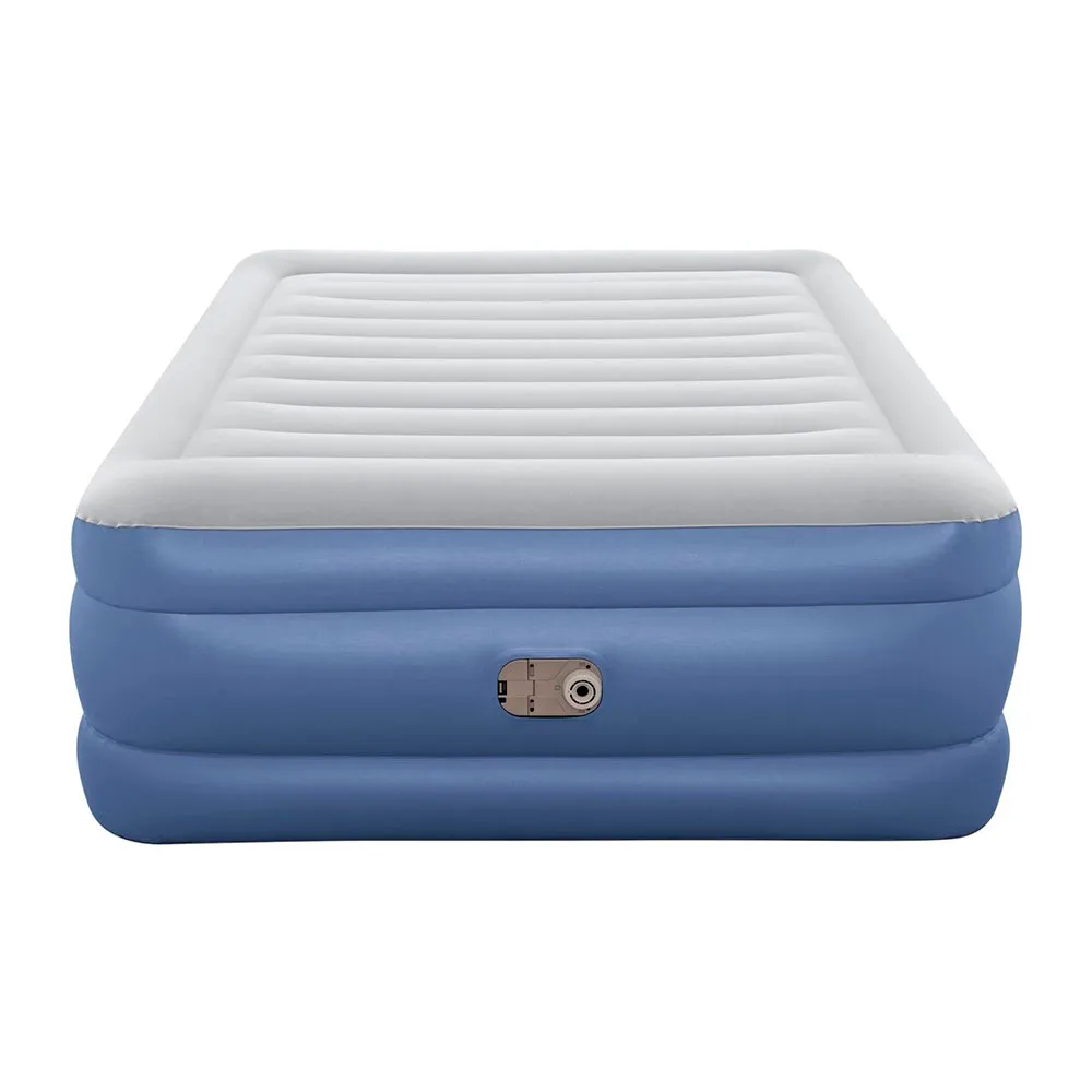 Bestway Tritech Queen Built-in Ac Pump Doppel-luftbett, Blue / grey, 203 x 152 x 61cm Bestway Tritech Queen Built-in Ac Pump Doppel-luftbett, Blue / grey, 203 x 152 x 61cm
