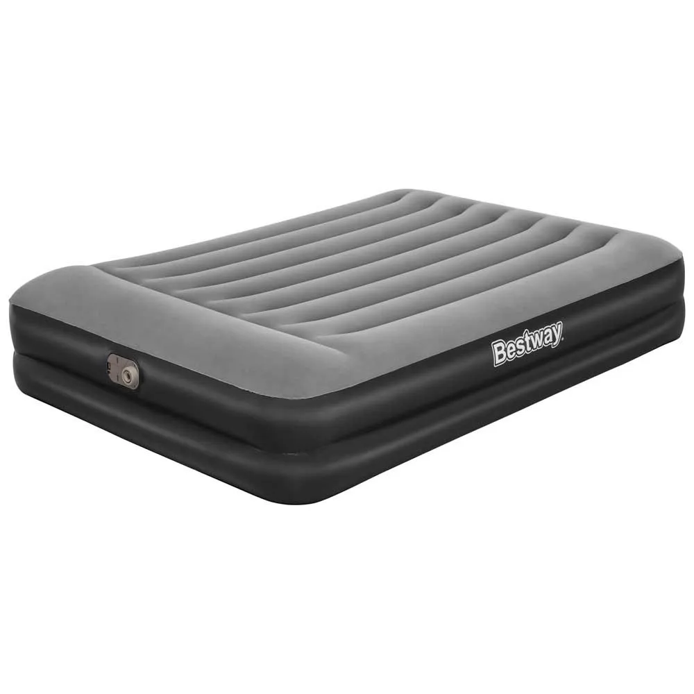 Bestway Tritech Queen Built-in Pump Doppel-luftbett, Grey, 203 x 152 x 46cm Bestway Tritech Queen Built-in Pump Doppel-luftbett, Grey, 203 x 152 x 46cm
