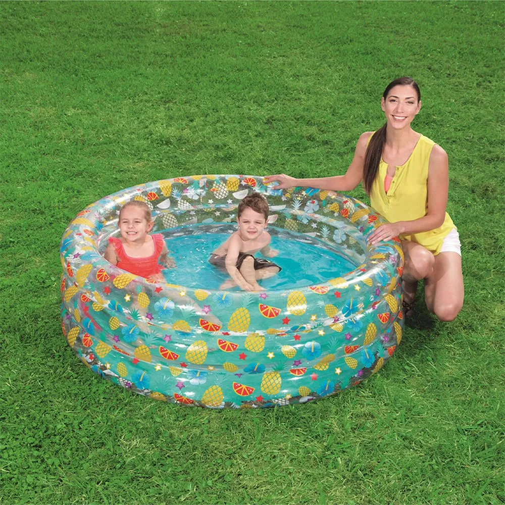 Bestway Tropical Play Ø150x53 Cm Runder Aufblasbarer Pool unisex, Clear, 445L Bestway Tropical Play Ø150x53 Cm Runder Aufblasbarer Pool unisex, Clear, 445L