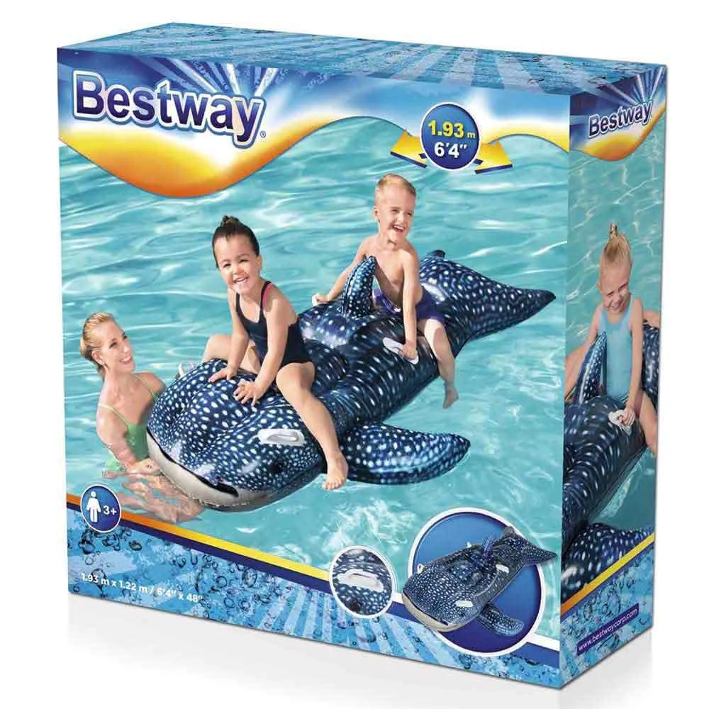 Bestway Walhai Pool Luftmatratze, Blue / white, 193 x 122cm Bestway Walhai Pool Luftmatratze, Blue / white, 193 x 122cm