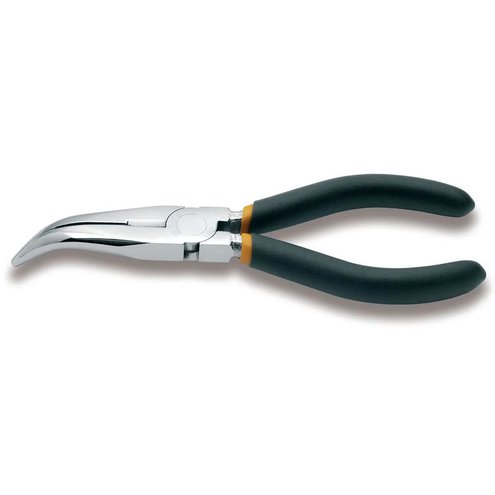 Beta Utensili Zangen Mit Gebogenen Halbrunden Spitzen Blister 54 Mm, Black / silver, One Size