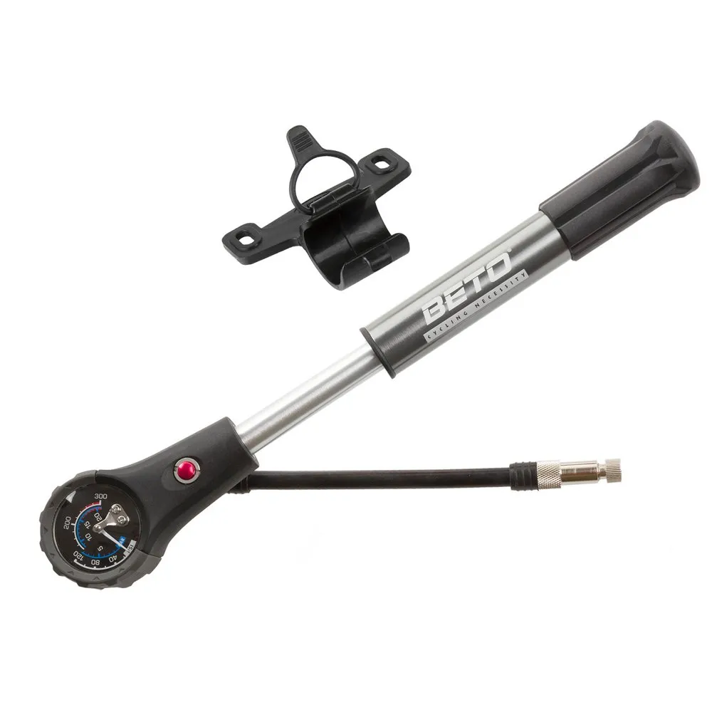 Beto Dual Function Mini-pumpe, Silver / black, 300psi Beto Dual Function Mini-pumpe, Silver / black, 300psi