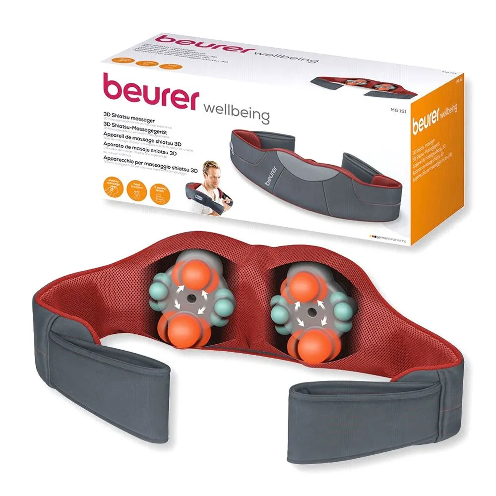 Beurer Mg 151 Nackenmassagegerät, Grey / red, One Size Beurer Mg 151 Nackenmassagegerät, Grey / red, One Size