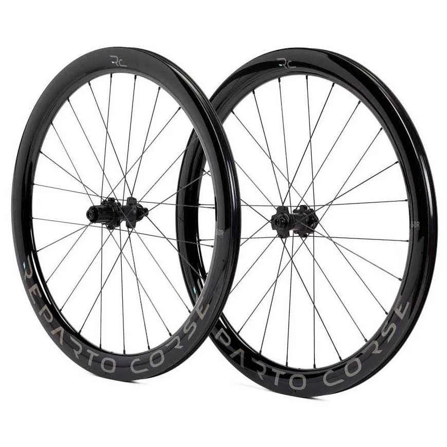Bianchi Reparto Corse 50r Ceramitech Disc Tubeless Rennrad Laufradsatz, Black, 12 x 100 / 12 x 142mm, Shimano/Sram HG