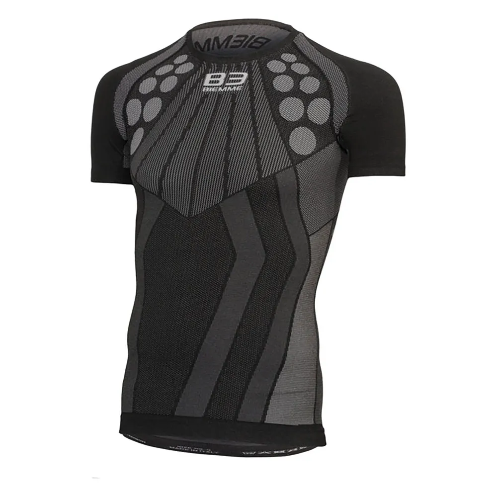 Biemme Dolomiti Kurzarm-baselayer, Carbon black