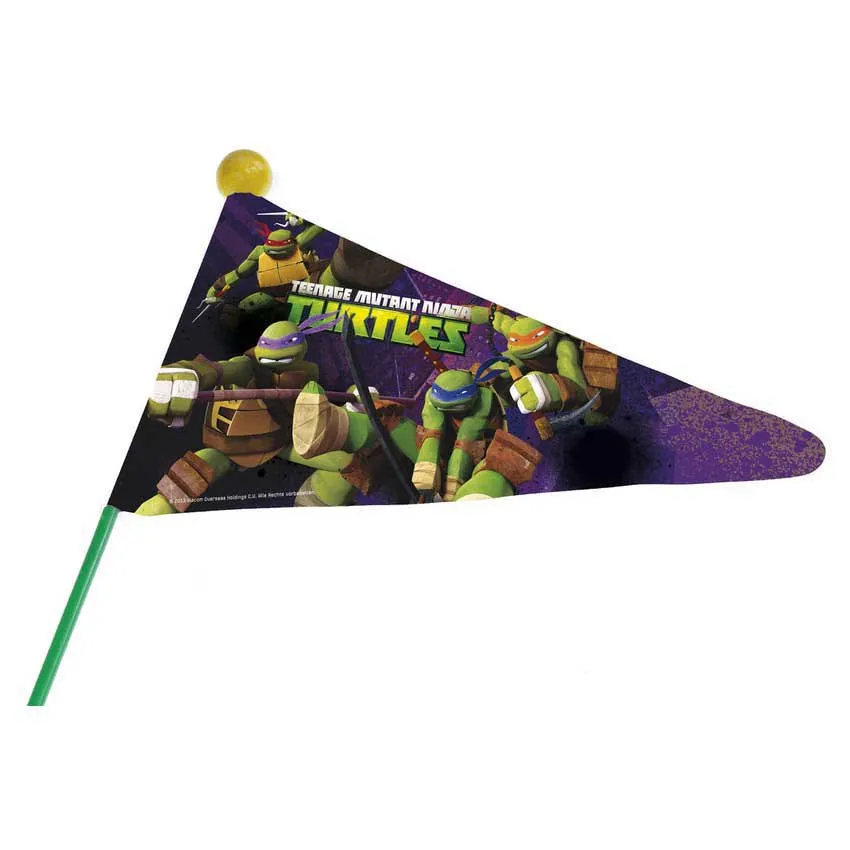Bike Fashion Ninja Turtles Flagge, Green / purple multicolor, One Size Bike Fashion Ninja Turtles Flagge, Green / purple multicolor, One Size