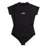 Billabong Tropic Damen Kurzarm Rashguard, Black pebble, M