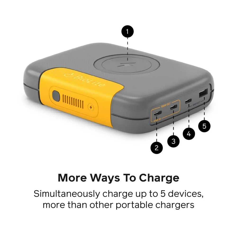 Biolite 100 Max Powerbank, Grey, One Size