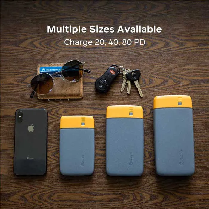 Biolite Charge 40 Pd Powerbank, Black / orange, One Size Biolite Charge 40 Pd Powerbank, Black / orange, One Size