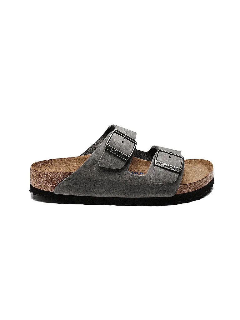 Birkenstock Herren Pantoletten Arizon Soft Footbed, Grau