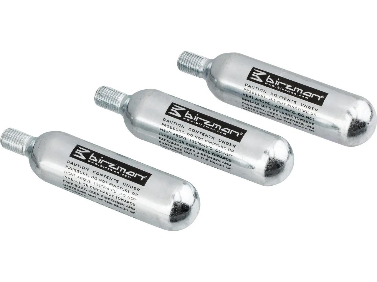 Birzman CO2 Ersatzkartuschen mit Gewinde 16 g - 3 Stück, One_size Birzman CO2 Ersatzkartuschen mit Gewinde 16 g - 3 Stück, One_size