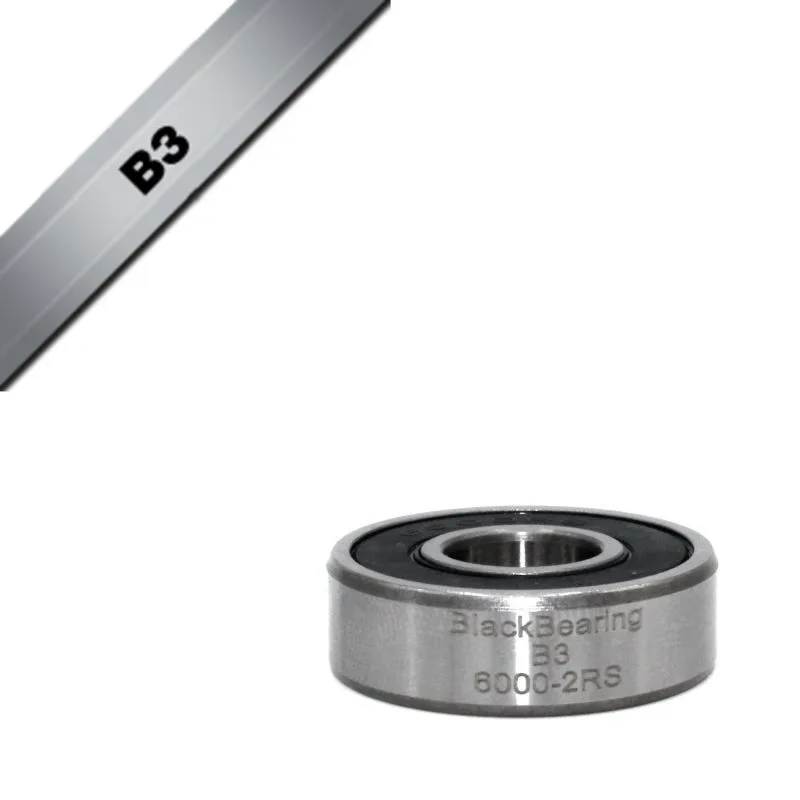 BLACK BEARING Kugellager B3 - 6000-2RS - 10 x 26 x 8 Unisex, silber, TU BLACK BEARING Kugellager B3 - 6000-2RS - 10 x 26 x 8 Unisex, silber, TU