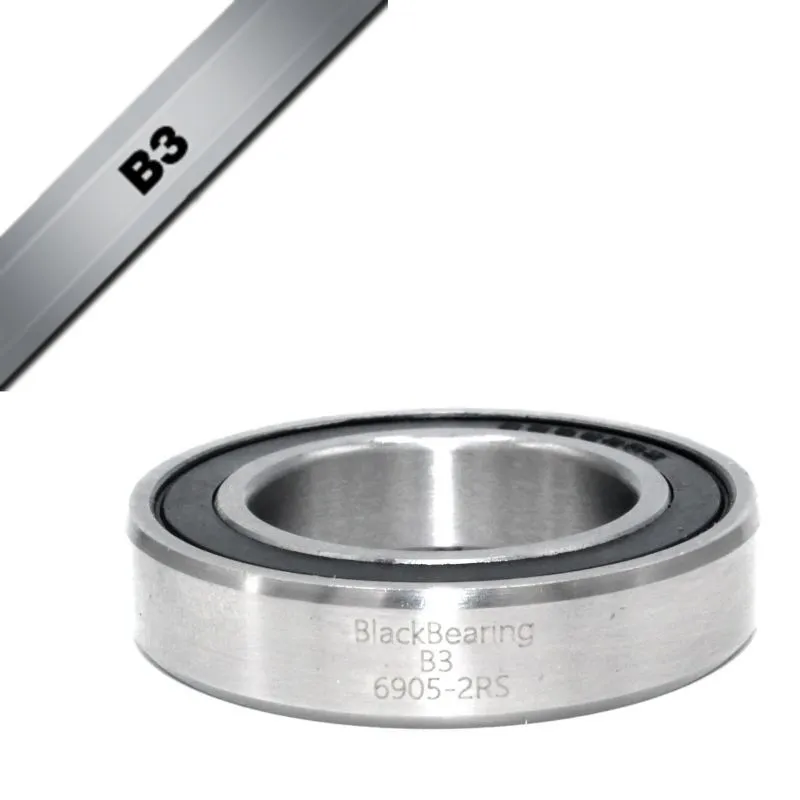 BLACK BEARING Kugellager B3 - 6905-2RS - 25 x 42 x 9 Unisex, silber, TU