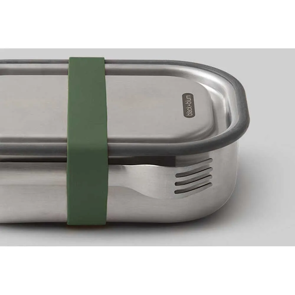 Black+blum Edelstahl Kleine Brotdose, Olive, One Size Black+blum Edelstahl Kleine Brotdose, Olive, One Size