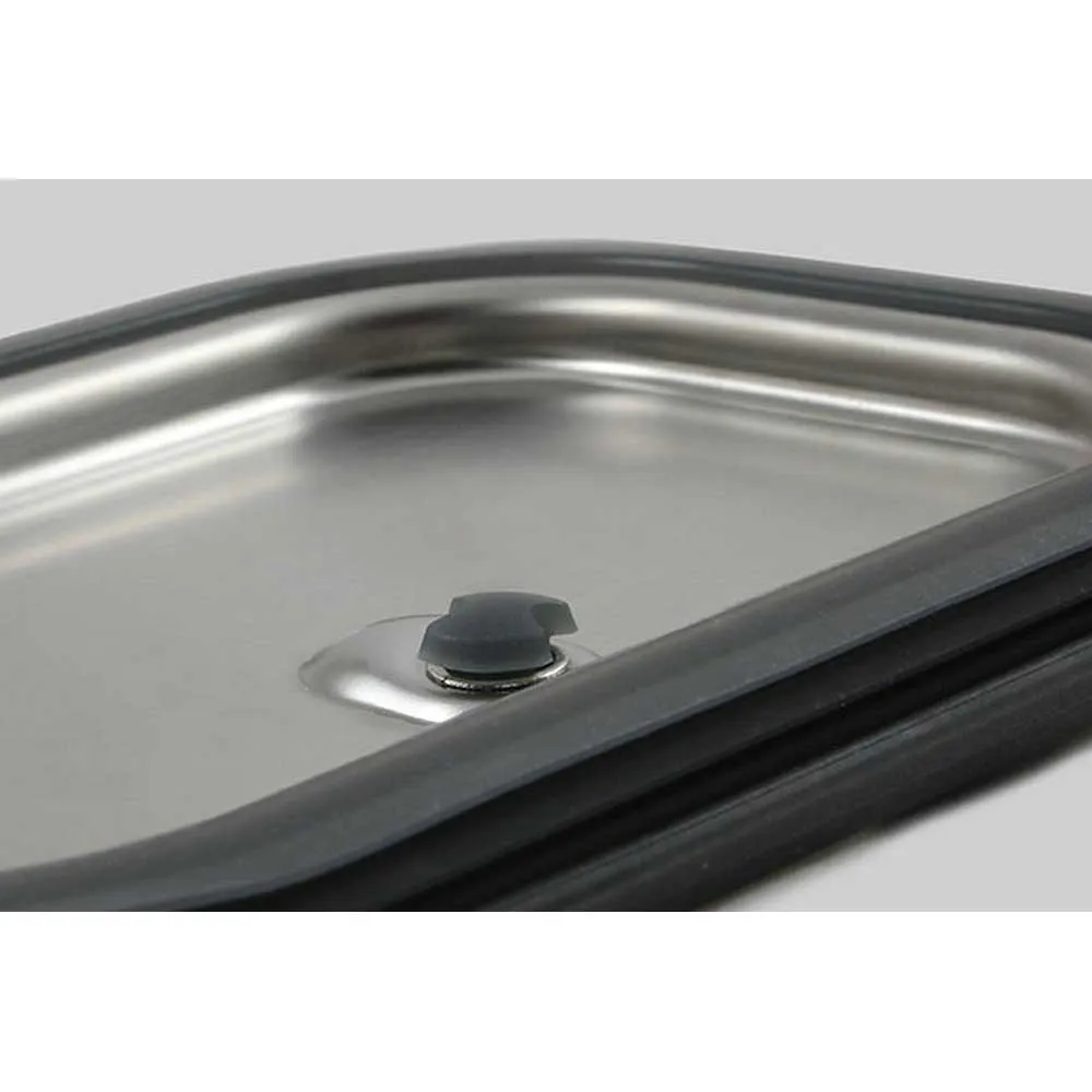 Black+blum Edelstahl Kleine Brotdose, Olive, One Size Black+blum Edelstahl Kleine Brotdose, Olive, One Size