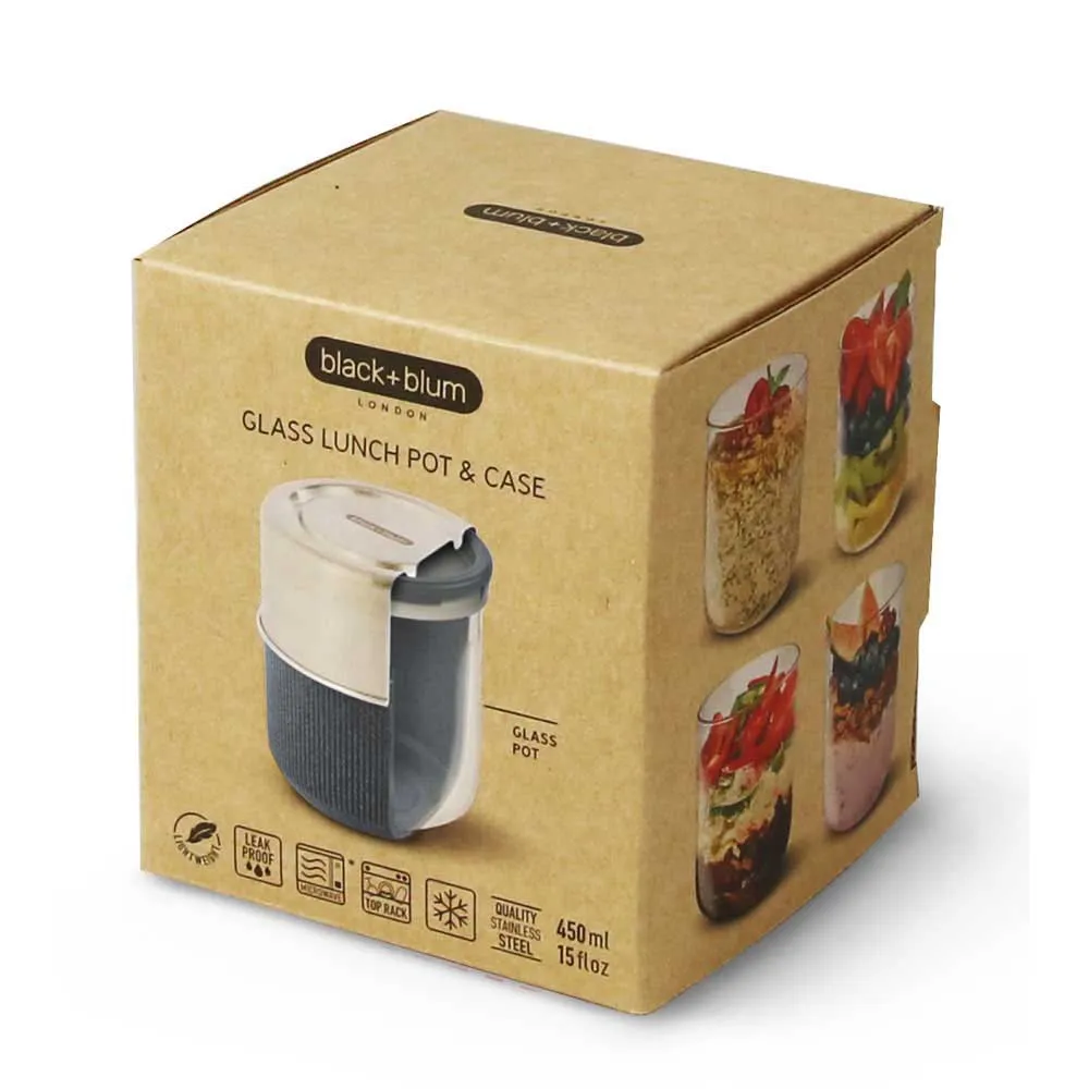 Black+blum Glass Lunch Pot 450ml Schüssel Black+blum Glass Lunch Pot 450ml Schüssel