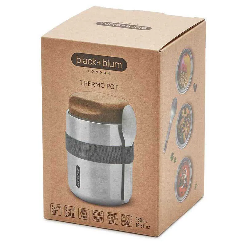 Black+blum Pot Slate Thermosflasche, Silver, One Size Black+blum Pot Slate Thermosflasche, Silver, One Size