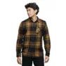 Black / flax plaid