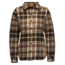 Bark brown / off white plaid