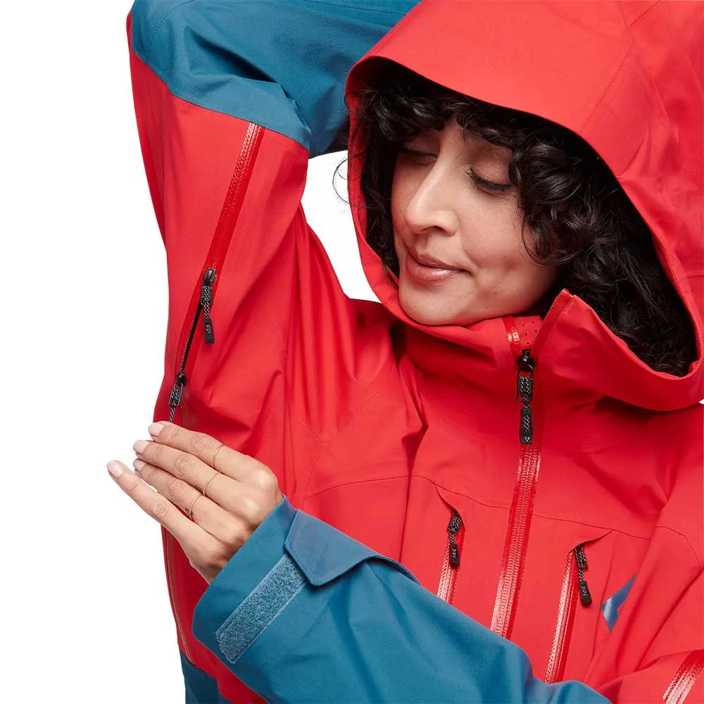 Black Diamond Recon Lt Stretch Shell Jacke, Coral red / creek blue Black Diamond Recon Lt Stretch Shell Jacke, Coral red / creek blue