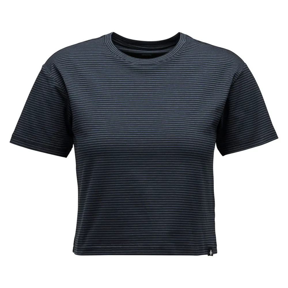 Black Diamond Stripe Crop Kurzarm-t-shirt Black Diamond Stripe Crop Kurzarm-t-shirt
