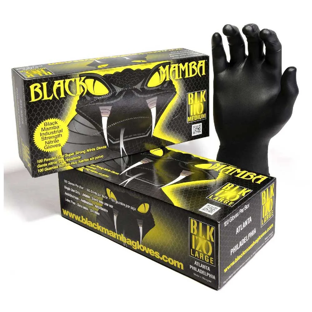 Black Mamba Nitrile Arbeitshandschuhe 100 Einheiten Black Mamba Nitrile Arbeitshandschuhe 100 Einheiten