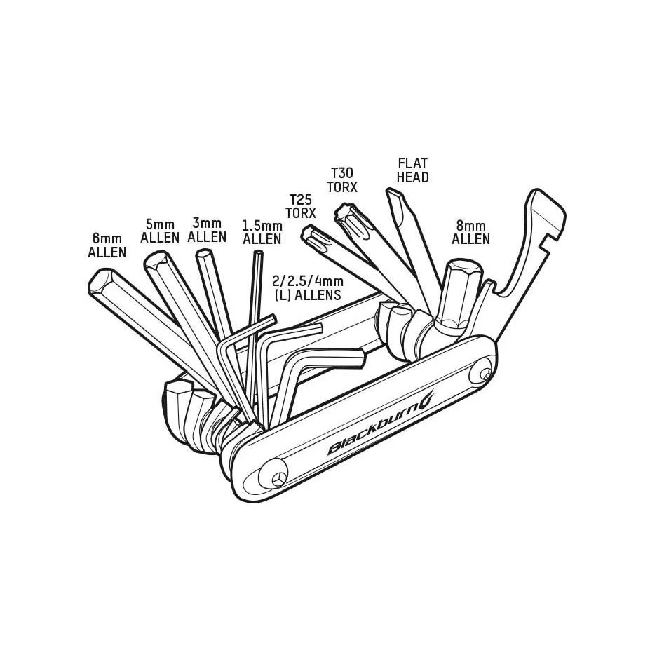 Blackburn Grid 13 Multitool, Silver, One Size Blackburn Grid 13 Multitool, Silver, One Size