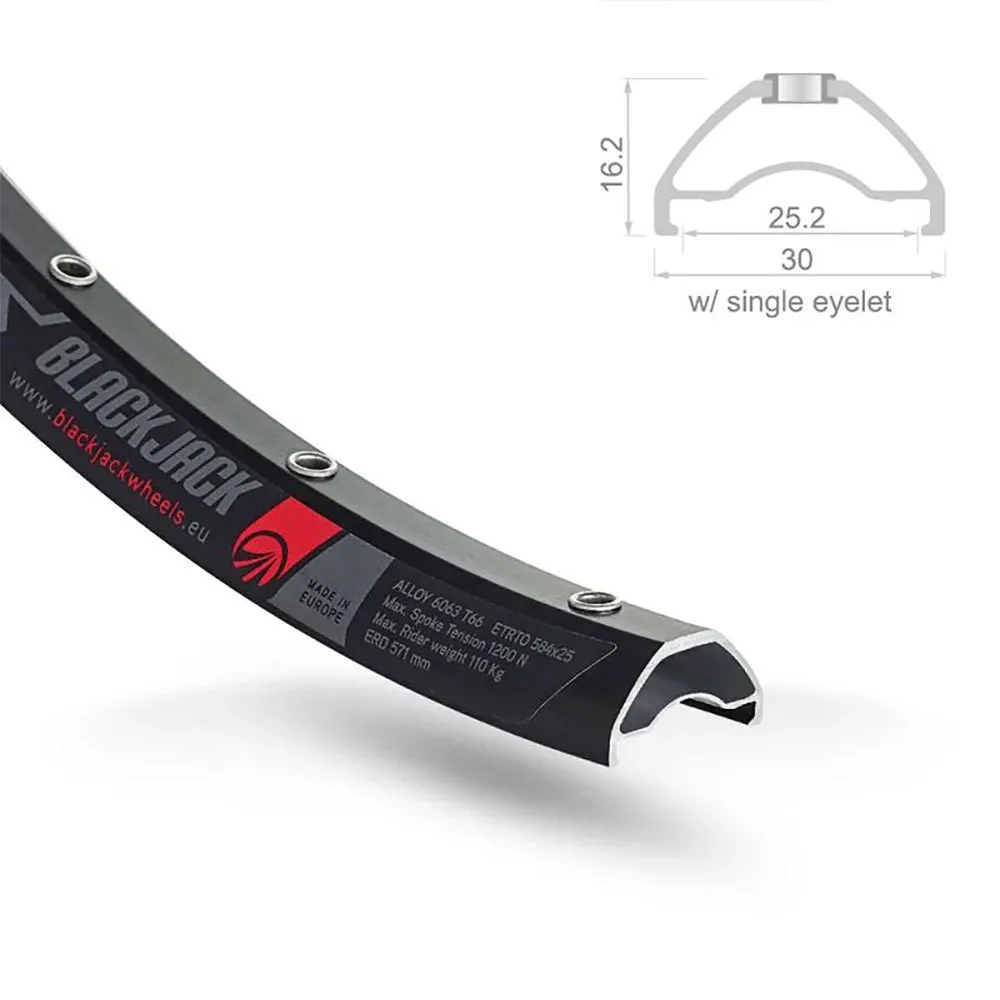 Blackjack Mtb Tubeless 25 Mm Felge, Black, 650B - 27.5" 32H Blackjack Mtb Tubeless 25 Mm Felge, Black, 650B - 27.5" 32H