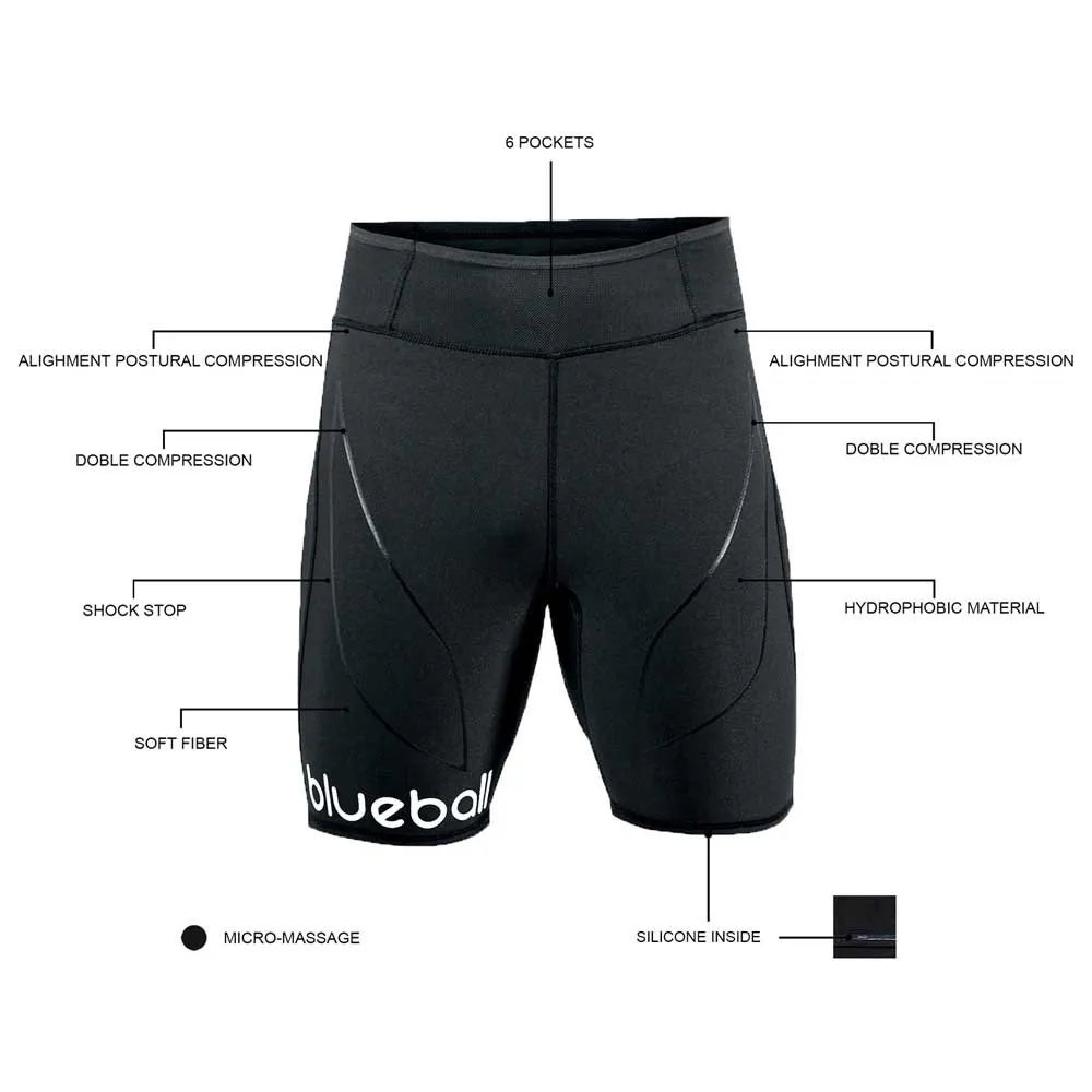 Blueball Sport Compressive Sport Kurze Leggings male, Black