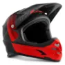 Matt black / red