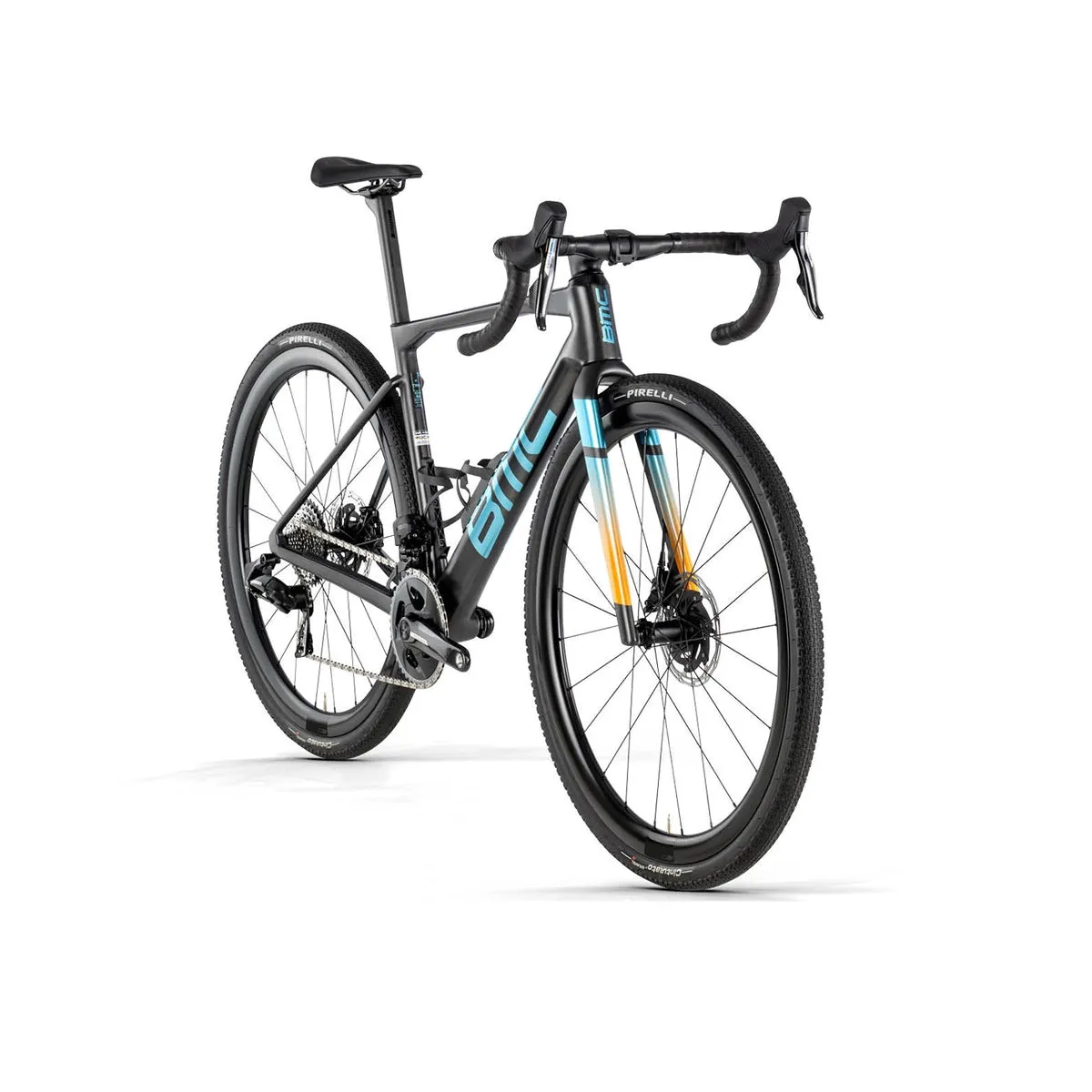 BMC Kaius 01 Two Sram Force AXS Wide 2x12 Komplettes Gravel, Carbon schwarz/brushed blue BMC Kaius 01 Two Sram Force AXS Wide 2x12 Komplettes Gravel, Carbon schwarz/brushed blue