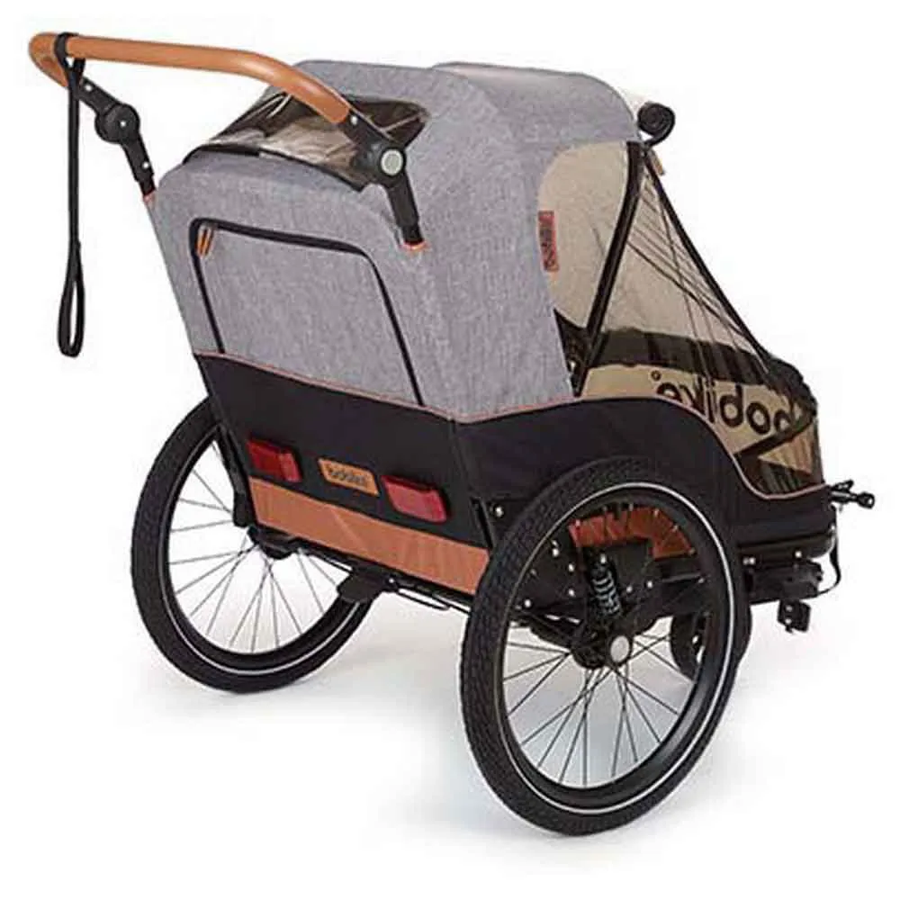 bobike 2 In 1 Trailer, Black / grey, Max 44kg bobike 2 In 1 Trailer, Black / grey, Max 44kg