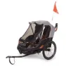 bobike 2 In 1 Trailer, Black / grey, Max 44kg