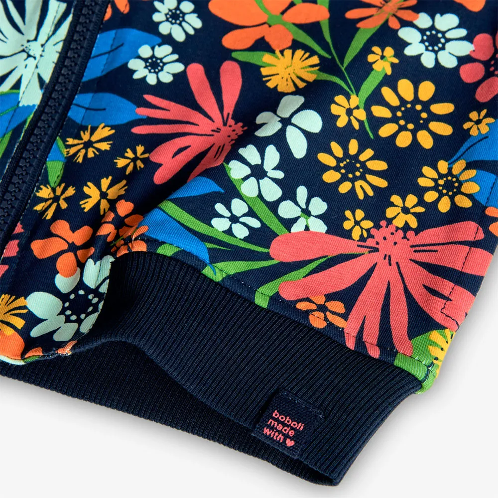 Boboli Bomber Knit Floral Jacke