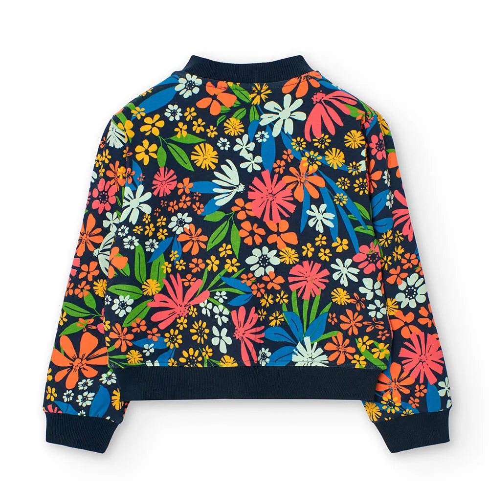 Boboli Bomber Knit Floral Jacke Boboli Bomber Knit Floral Jacke