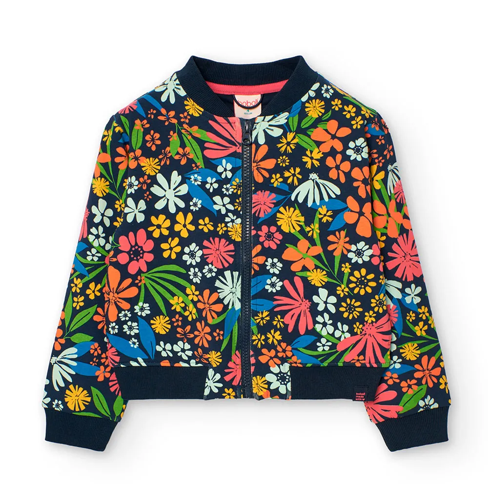 Boboli Bomber Knit Floral Jacke Boboli Bomber Knit Floral Jacke