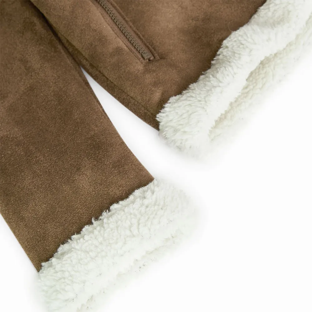 Boboli Double Face Parka, Leather, 10Y