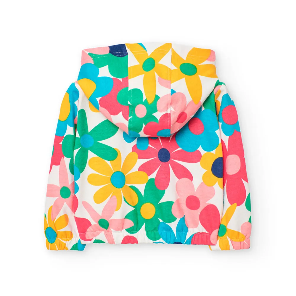 Boboli Fleece Floral Jacke Boboli Fleece Floral Jacke