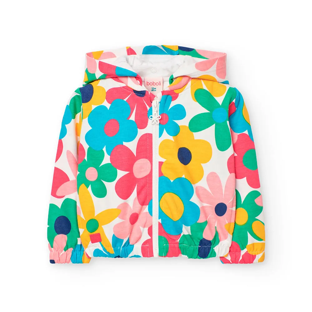 Boboli Fleece Floral Jacke Boboli Fleece Floral Jacke