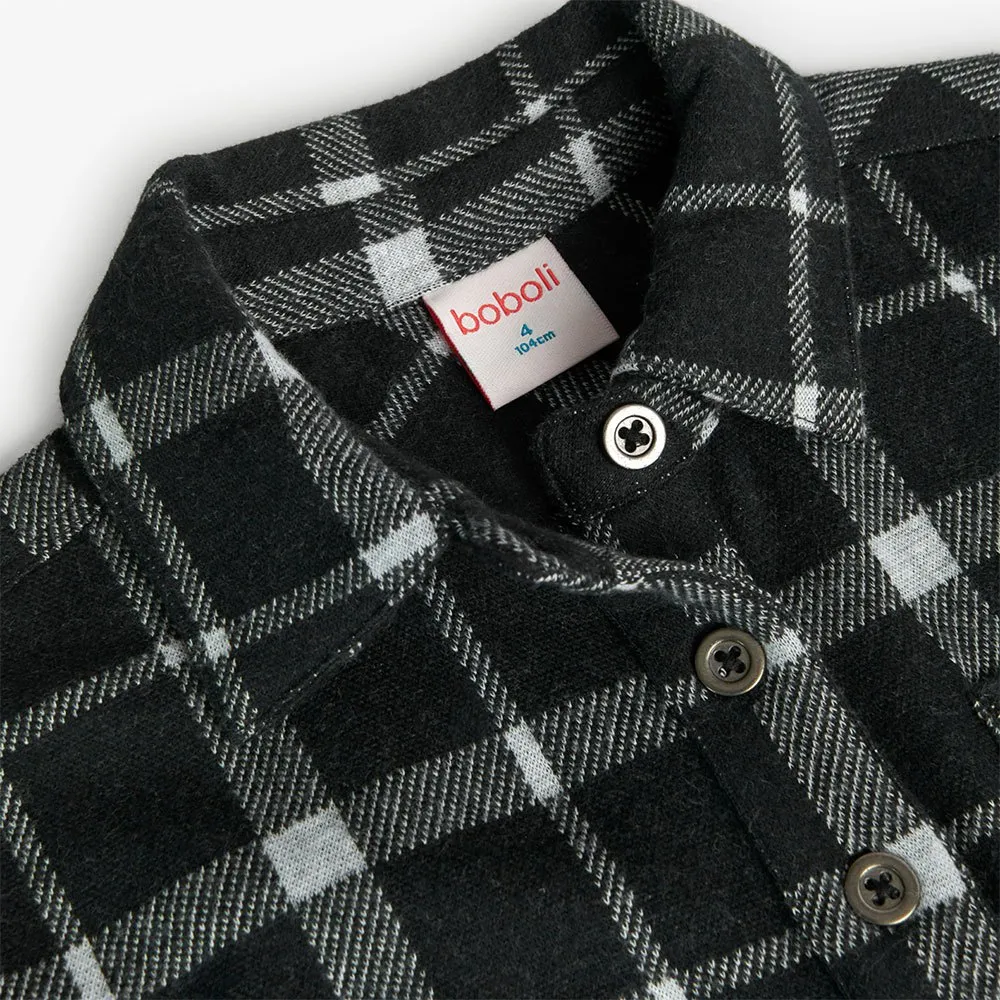 Boboli Knit Check Langarmhemd Boboli Knit Check Langarmhemd