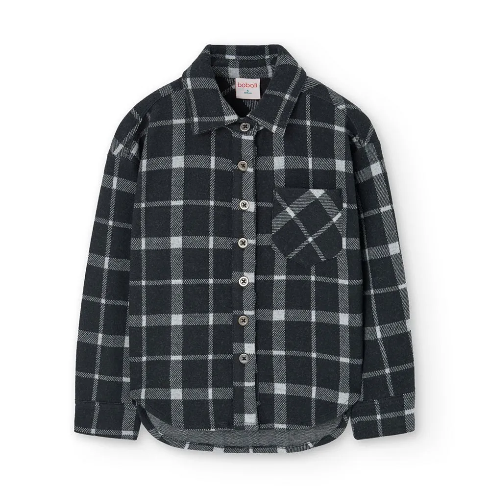 Boboli Knit Check Langarmhemd Boboli Knit Check Langarmhemd