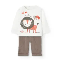 Boboli Knit Combined Langarm-set