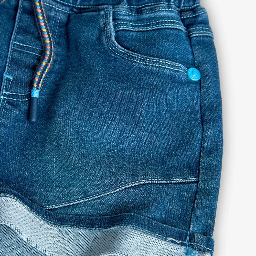 Boboli Knit Denim Kurze Hose