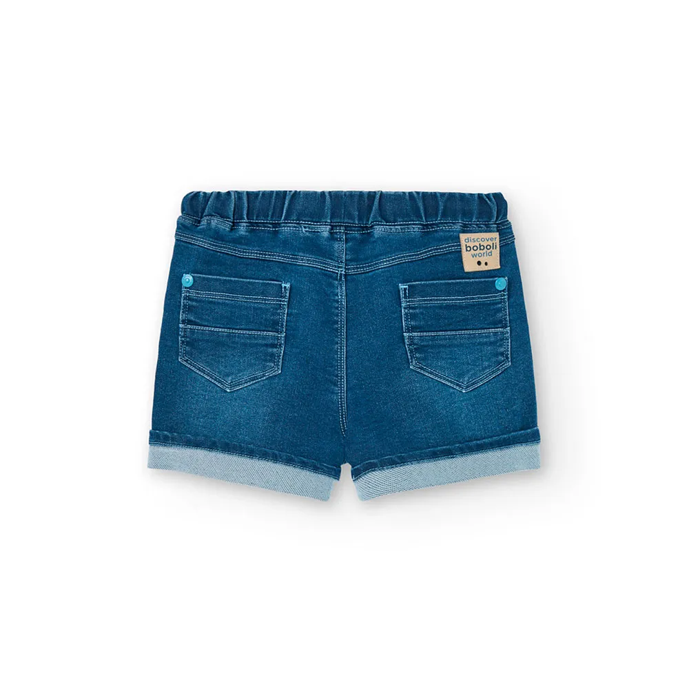 Boboli Knit Denim Kurze Hose
