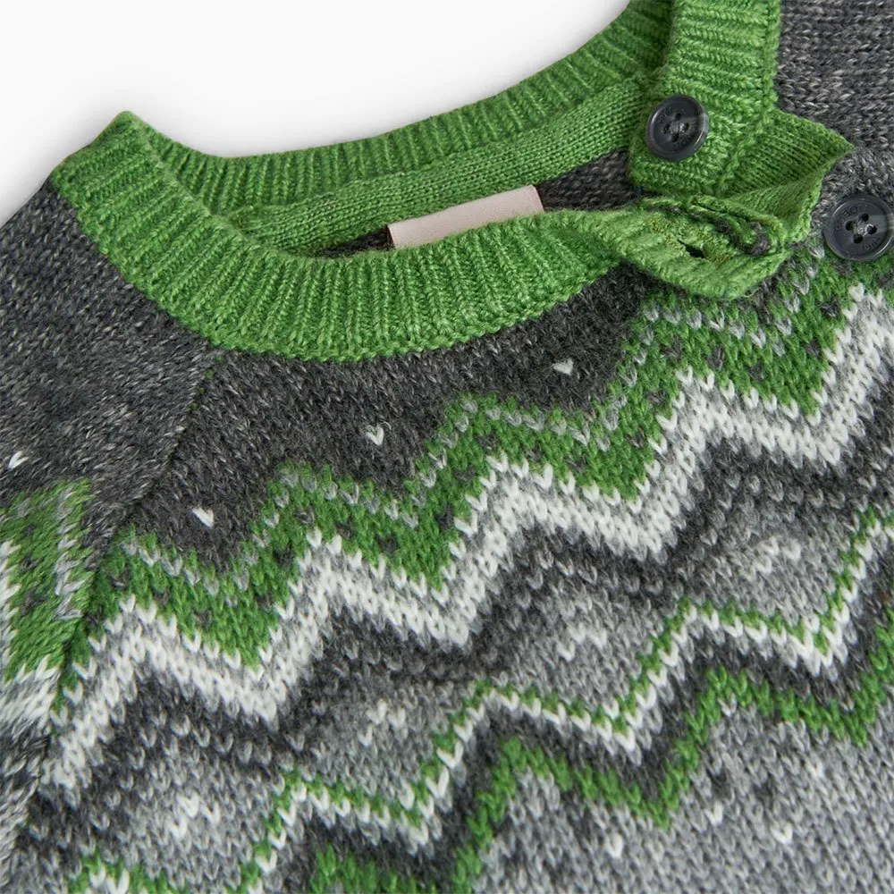 Boboli Knitwear Pullover Jacquard Pullover, Vigore gray, 4Y Boboli Knitwear Pullover Jacquard Pullover, Vigore gray, 4Y