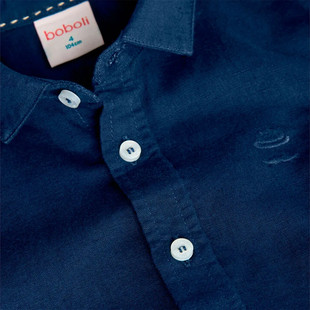 Boboli Linen Langarmhemd Boboli Linen Langarmhemd