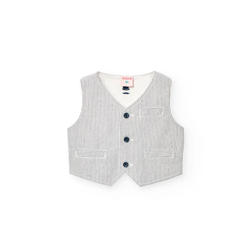 Boboli Oxford Striped Weste Boboli Oxford Striped Weste