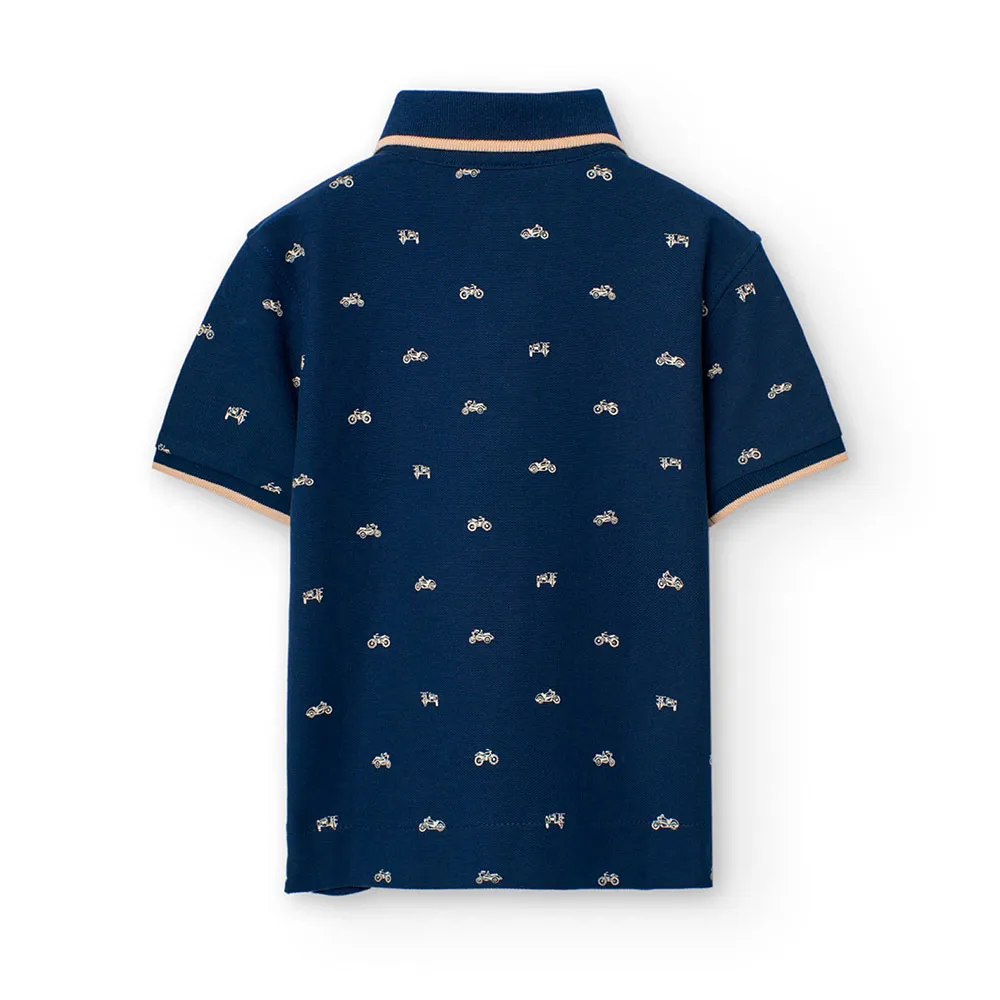 Boboli Pique Printed Kurzarm-poloshirt Boboli Pique Printed Kurzarm-poloshirt