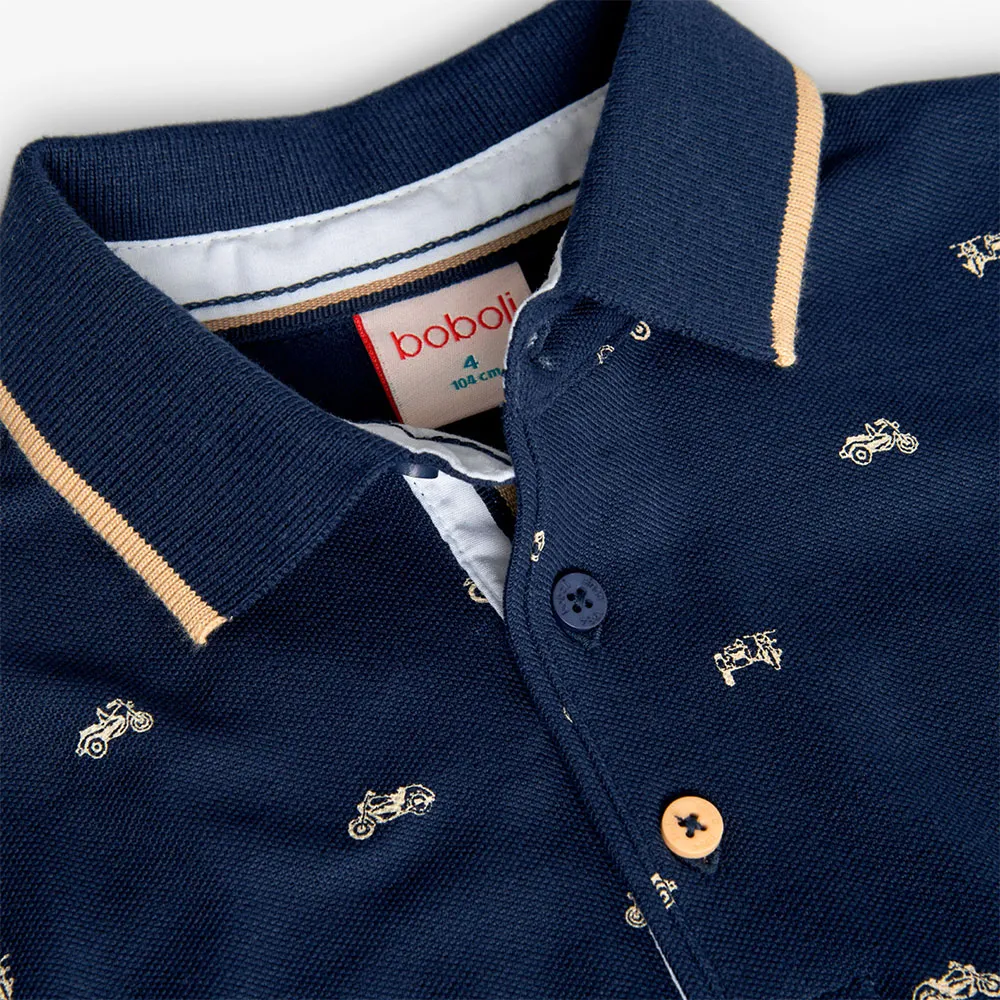 Boboli Pique Printed Kurzarm-poloshirt Boboli Pique Printed Kurzarm-poloshirt