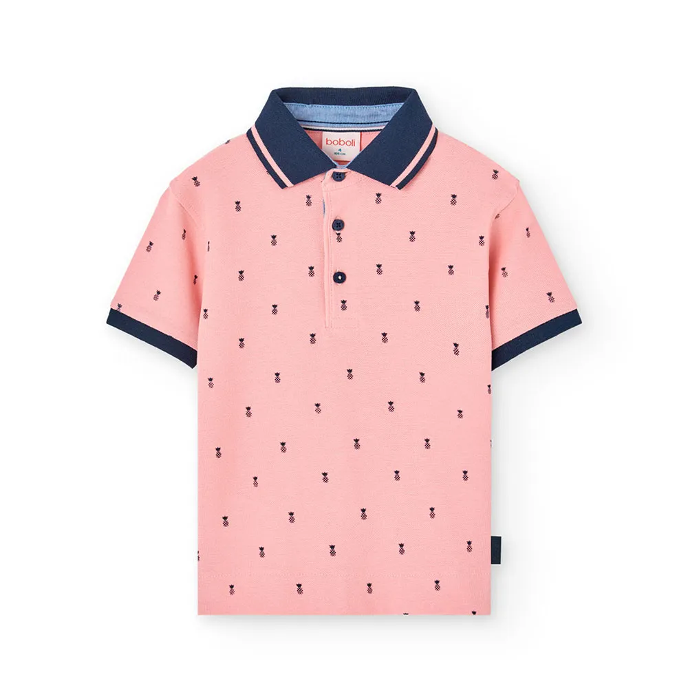 Boboli Pique Printed Kurzarm-poloshirt Boboli Pique Printed Kurzarm-poloshirt